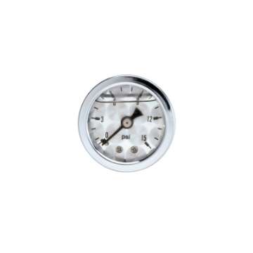 Picture of Russell Performance 15 psi fuel pressure gauge machine face Liquid-filled