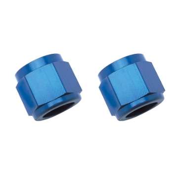 Picture of Russell Performance -6 AN Tube Nuts 3-8in dia- Blue 2 pcs