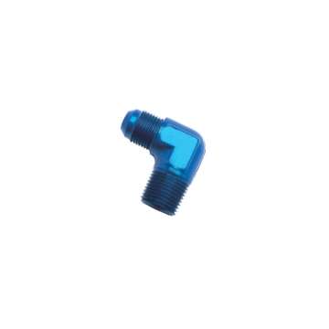 Picture of Russell Performance -6 AN to 1-4in NPT 90 Degree Flare to Pipe Adapter Blue