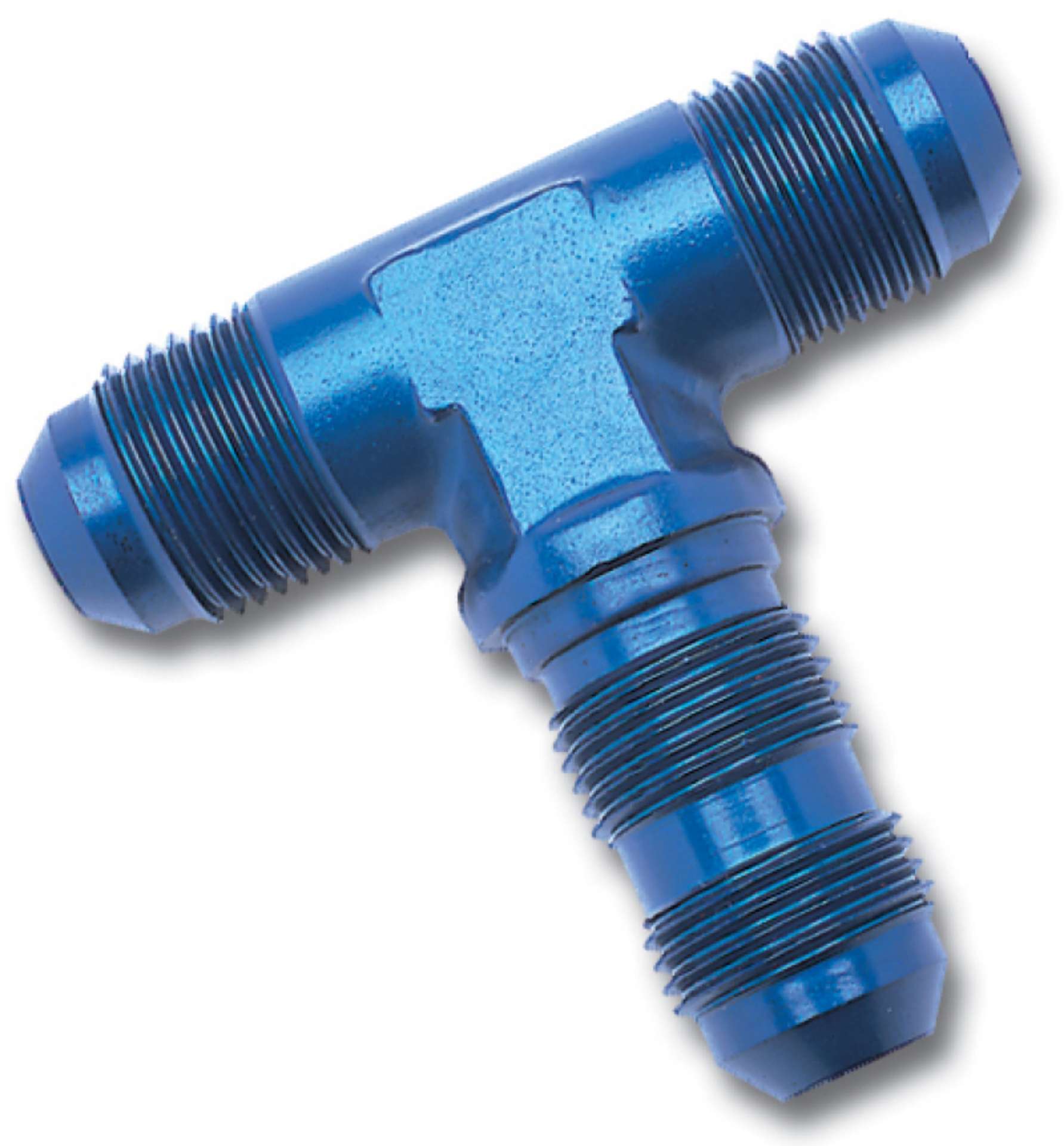 Picture of Russell Performance -3 AN Flare Bulkhead Tee Fitting Blue