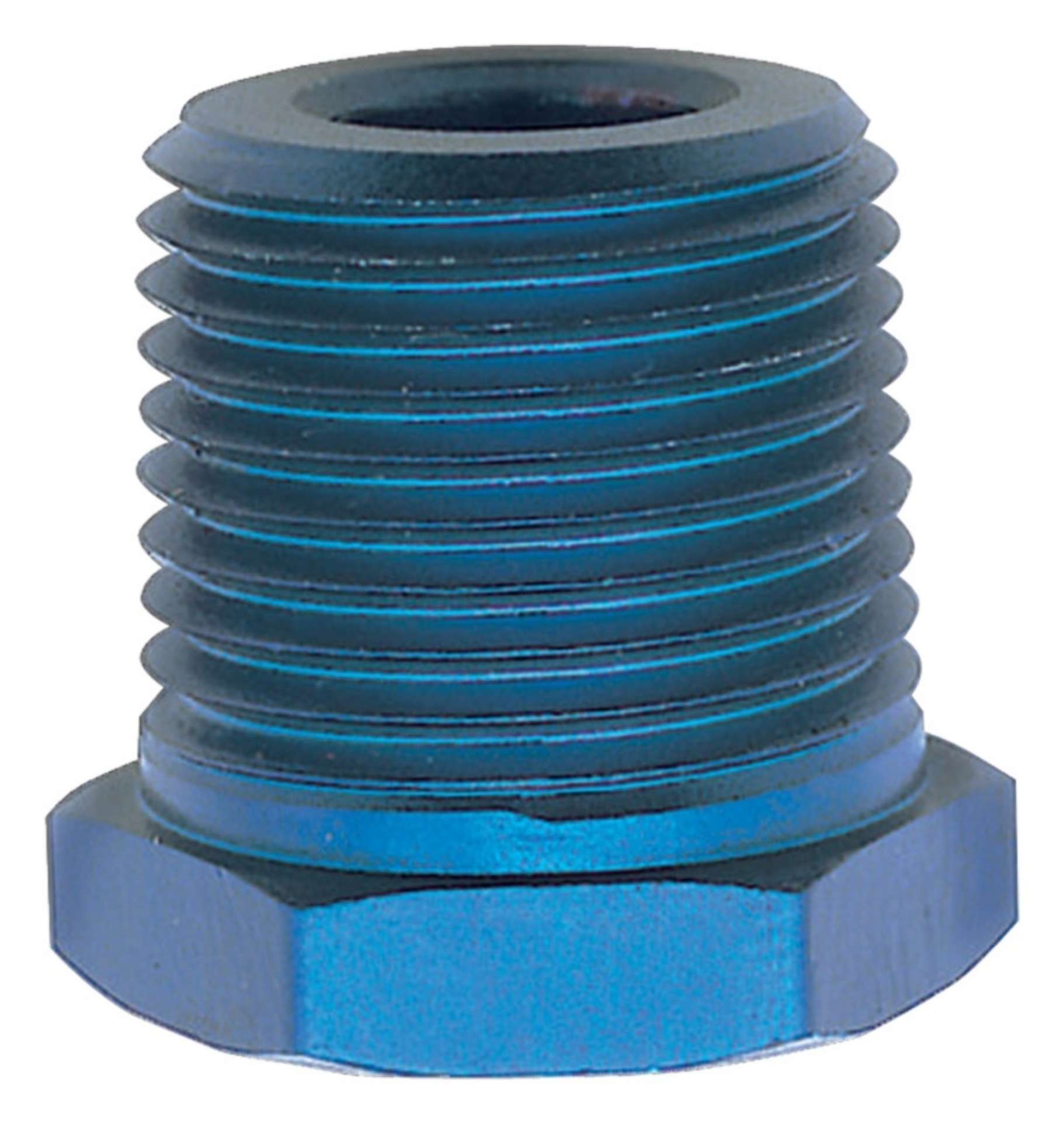 Picture of Russell Performance 3-8in Male to 1-4in Female Pipe Bushing Reducer Blue