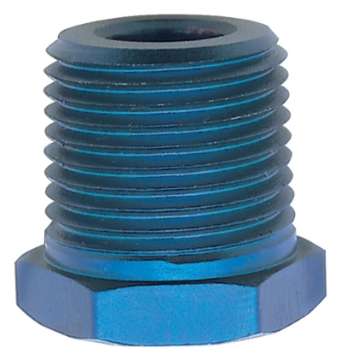 Picture of Russell Performance 1-2in Male to 1-4in Female Pipe Bushing Reducer Blue