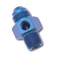 Picture of Russell Performance -6 AN Flare to 3-8in Pipe Pressure Adapter Blue