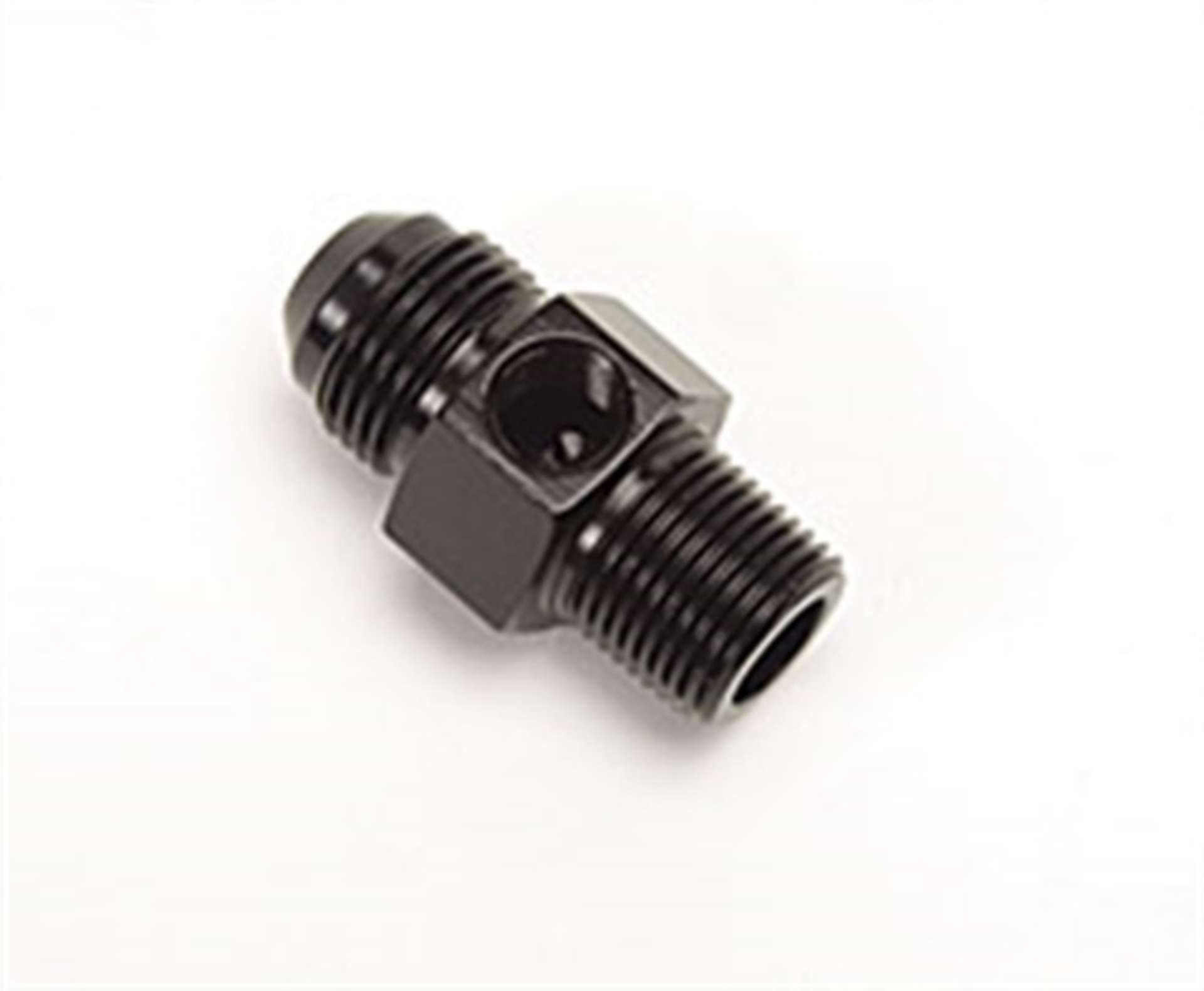 Picture of Russell Performance -6 AN Flare to 3-8in Pipe Pressure Adapter Black