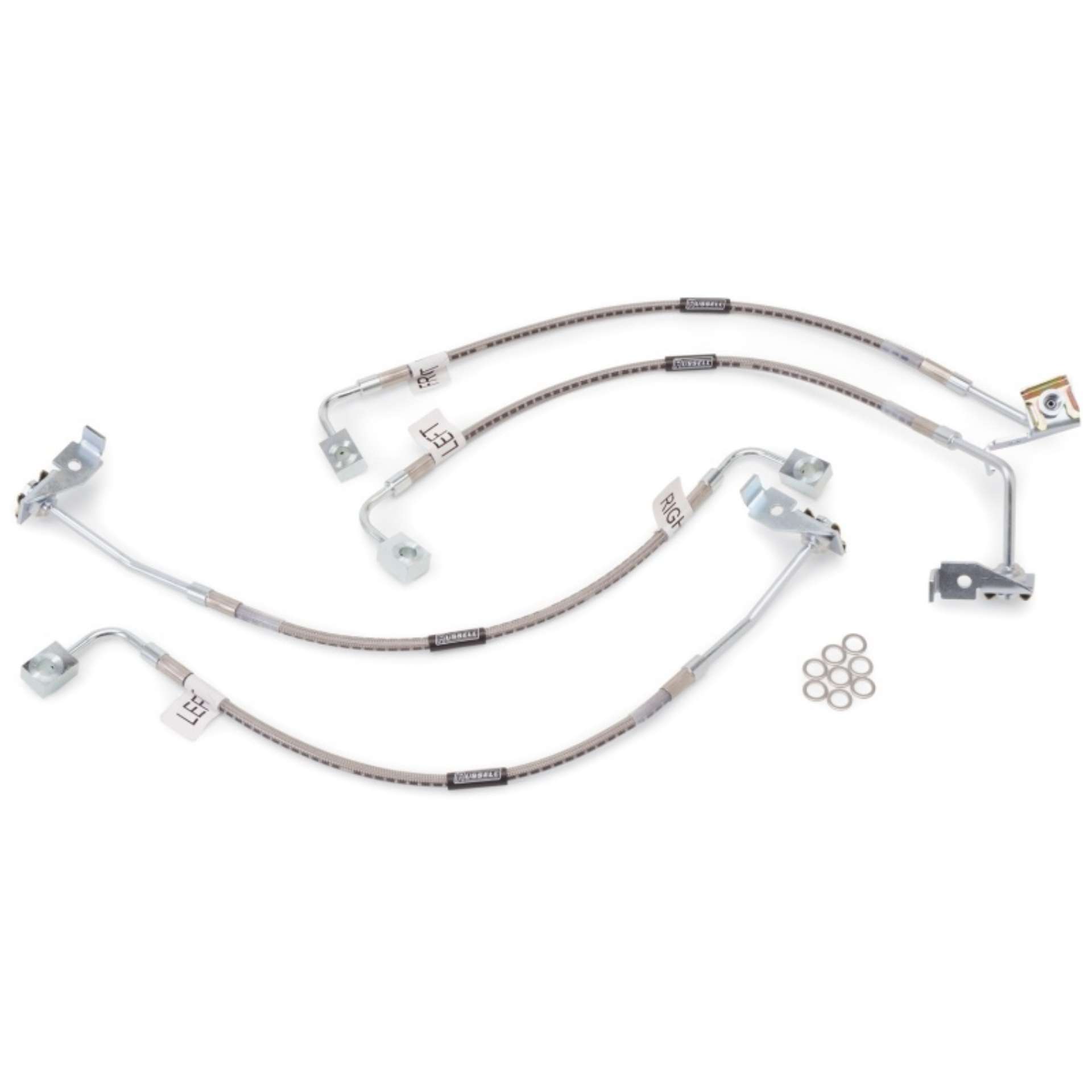 Picture of Russell Performance 07-08 Jeep Wrangler JK Stock Height to 1in Lift Brake Line Kit