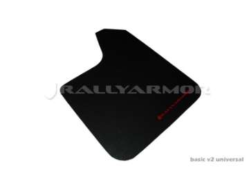 Picture of Rally Armor Universal Fit No Hardware Basic Black Mud Flap w- Red Logo