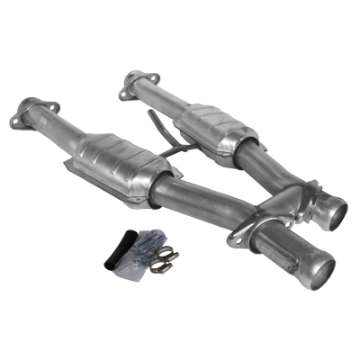 Picture of BBK 79-93 Mustang 5-0 Short Mid H Pipe With Catalytic Converters 2-1-2 For BBK Long Tube Headers