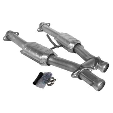 Picture of BBK 79-93 Mustang 5-0 Short Mid H Pipe With Catalytic Converters 2-1-2 For BBK Long Tube Headers