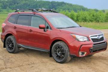 Picture of Rally Armor 14-18 Subaru Forester Black Mud Flap w- Red Logo