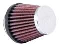 Picture of K&N Universal Chrome Filter-Round Tapered-1-688in Flange ID x 2in Top OD x 3in Base OD x 2-75in H