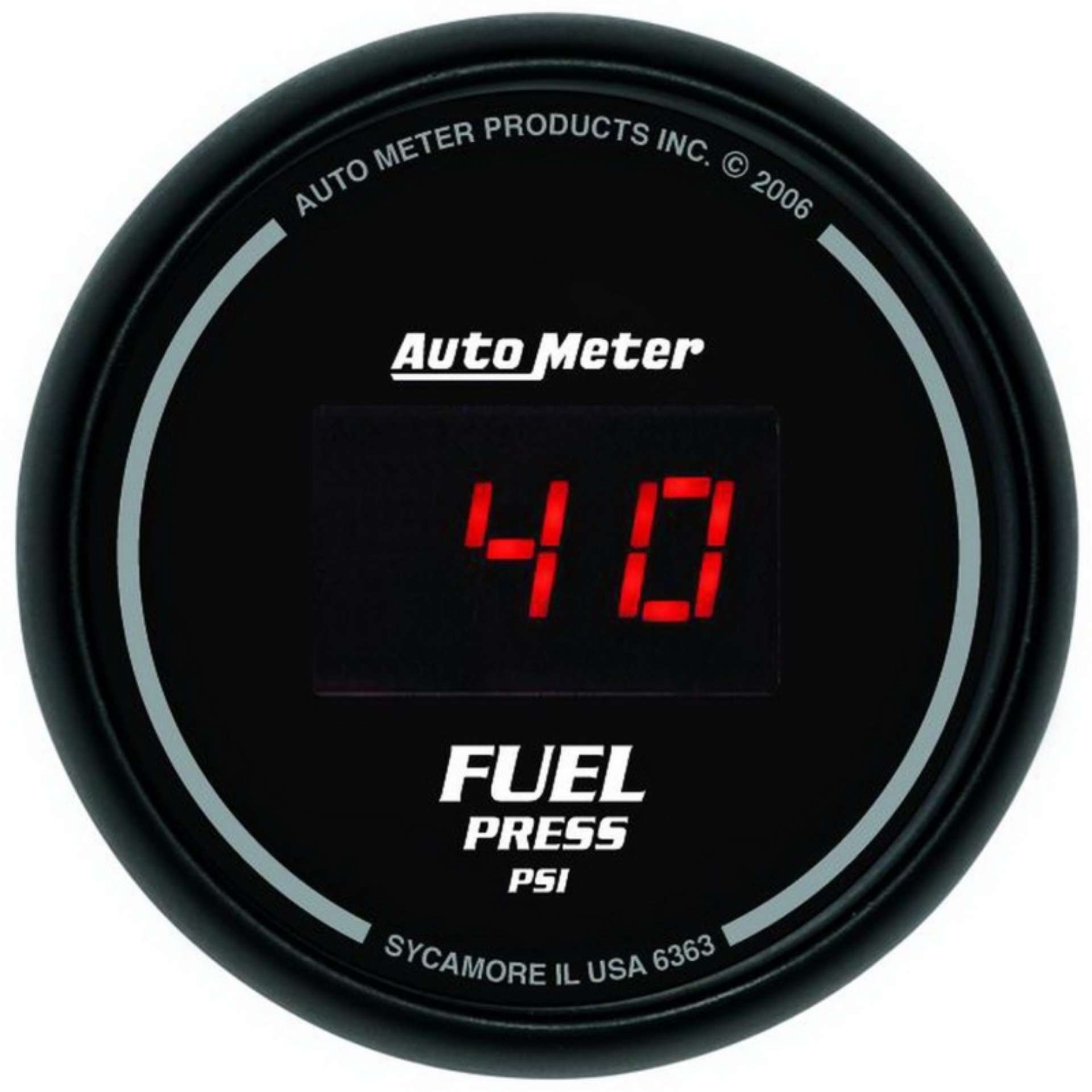 Picture of Autometer Z Series 52mm Black Digital 5-100 PSI Fuel Pressure Gauge