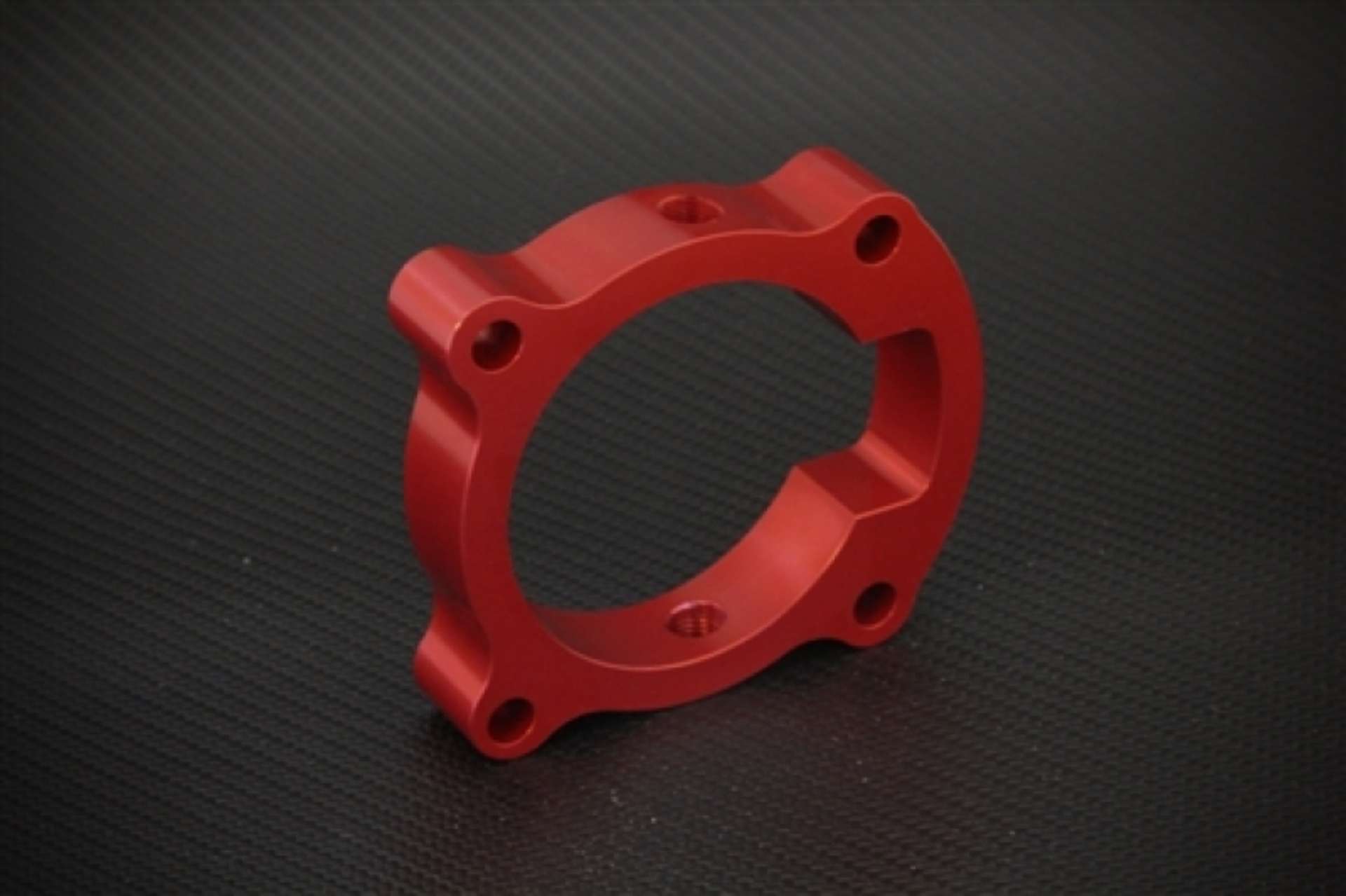 Picture of Torque Solution Throttle Body Spacer Red: Hyundai Genesis Coupe 2-0T 10-12