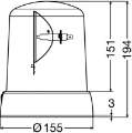 Picture of Hella KL 7000 Series 24V Amber Fixed Rotating Beacon