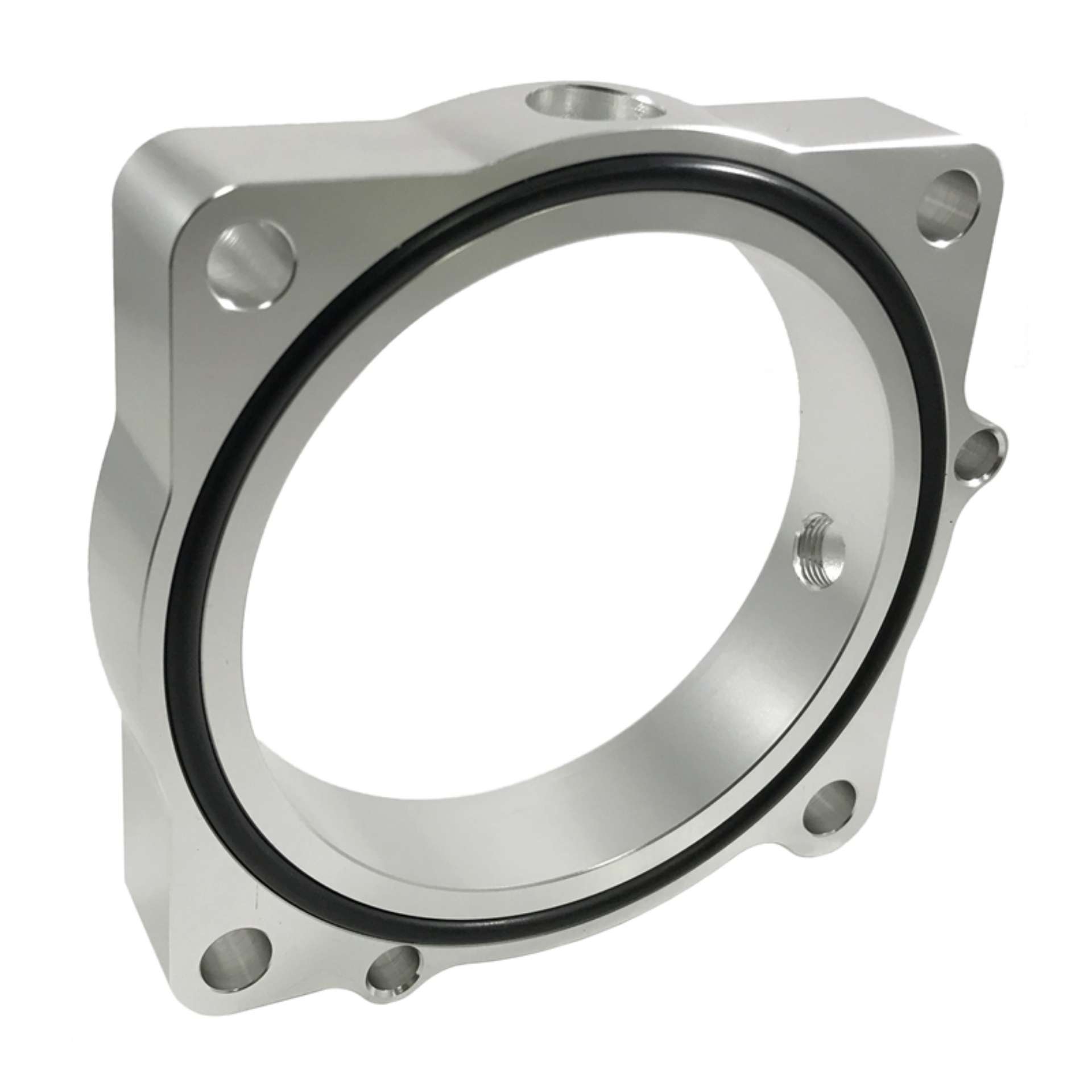 Picture of Torque Solution Throttle Body Spacer Silver: Dodge Challenger R-T - SRT8 2011-2012 V8-5-7-6-4L