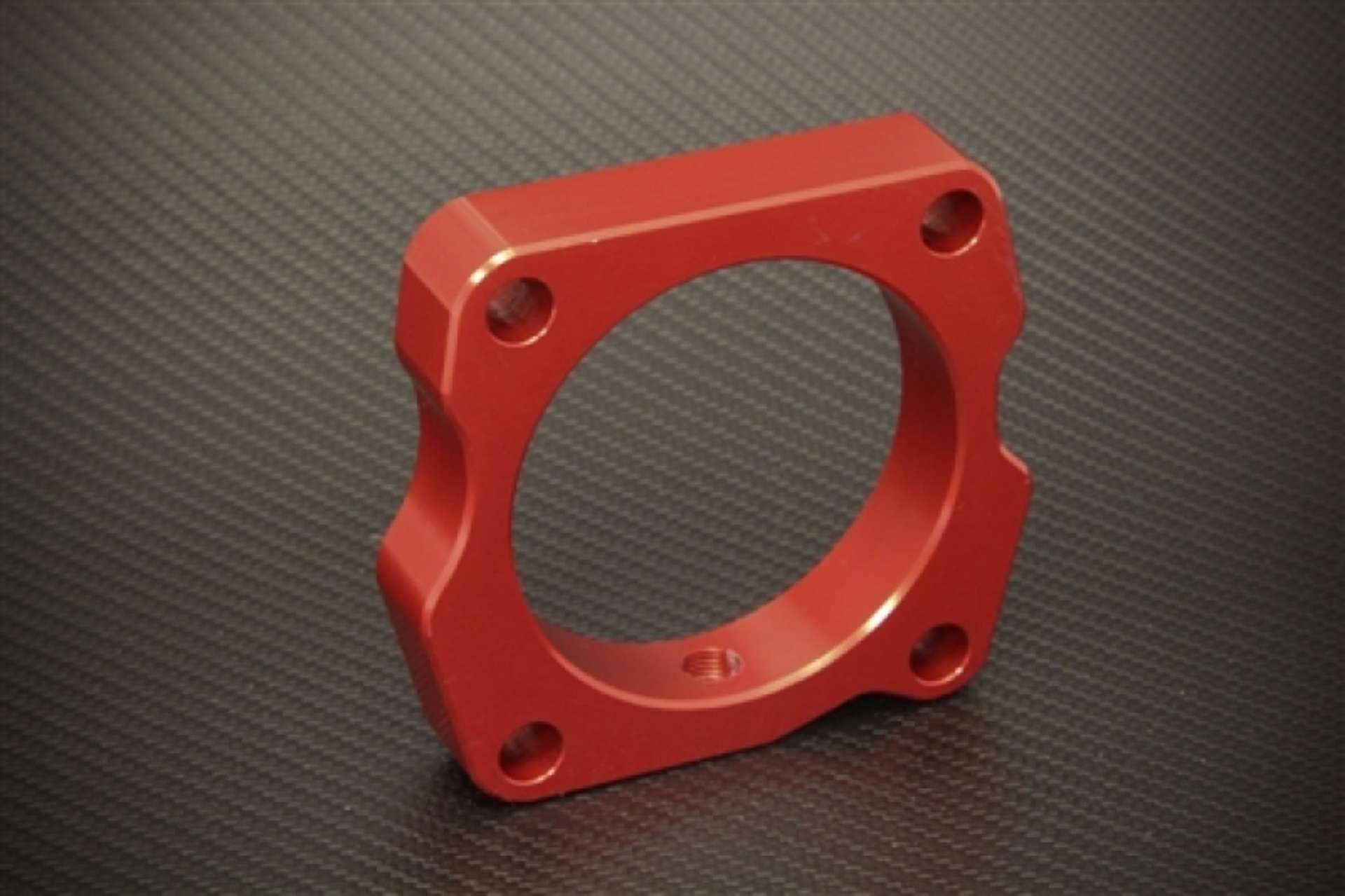 Picture of Torque Solution Throttle Body Spacer Red: Acura TL 2004-2007