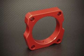 Picture of Torque Solution Throttle Body Spacer Red: Acura TL 2004-2007