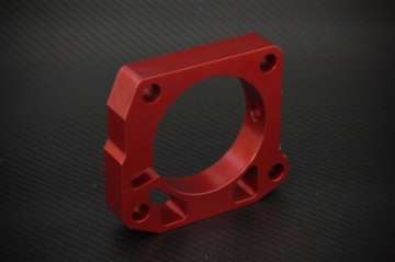 Picture of Torque Solution Throttle Body Spacer Red: Honda Civic Si 1999-2000