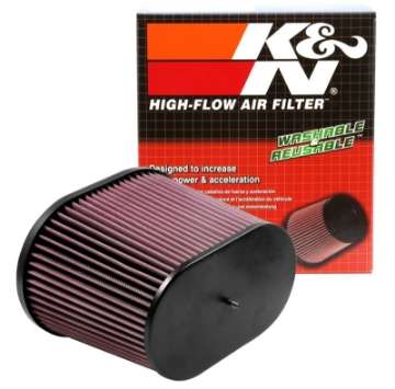 Picture of K&N Universal Air Filter - Oval Straight - 3-688in Flange ID x 10-25in Base O-S Length x 7-875in H