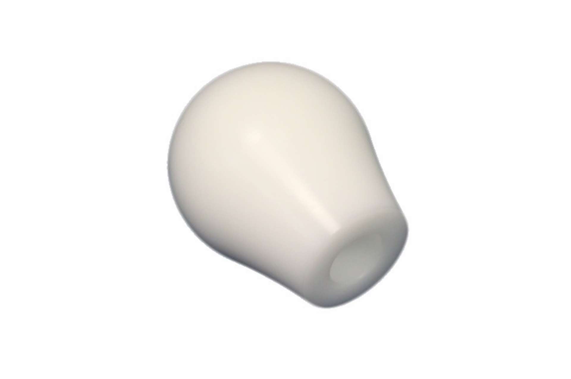 Picture of Torque Solution Delrin Tear Drop Shift Knob White: Universal 12x1-25