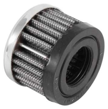 Picture of K&N Rubber Base Crankcase Vent Filter - Chrome 1in Flange ID x 2in OD x 1-5in Height