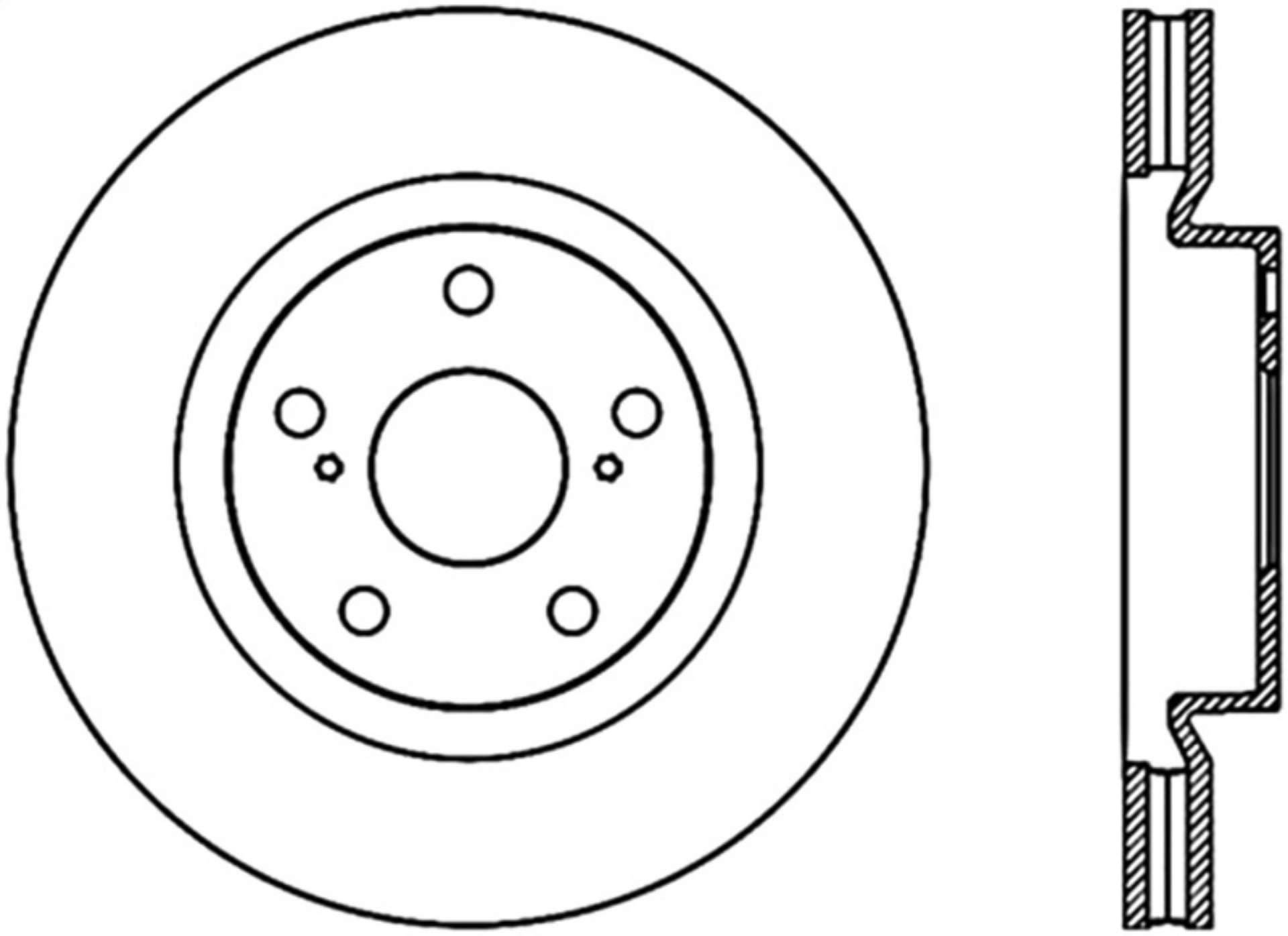 Picture of Stoptech 07 Lexus ES350 - 09 Pontiac Vibe - 09 Toyota Matrix Front CRYO-STOP Brake Rotor