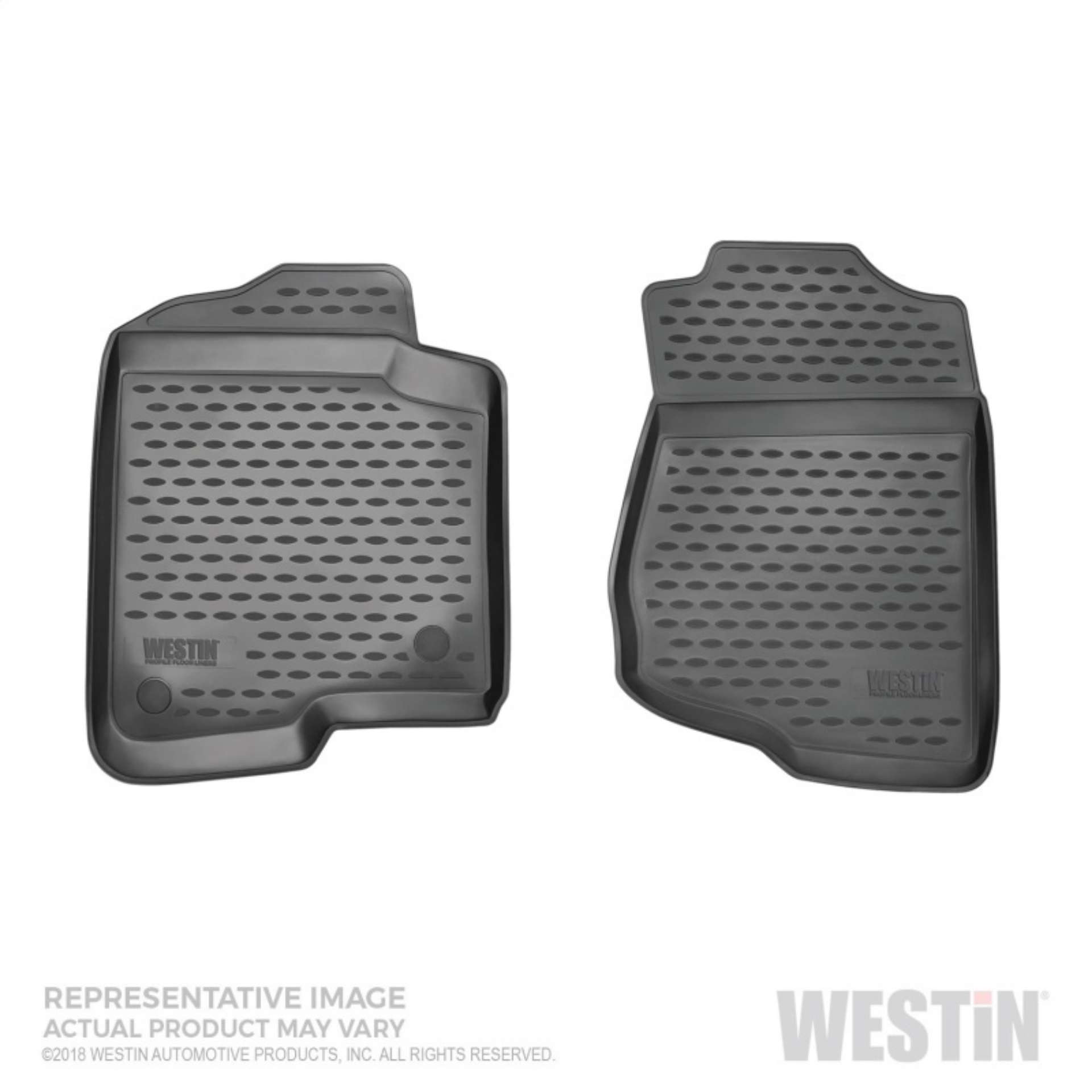 Picture of Westin 13-18 Ram 1500 Quad Cab - 13-18 Ram 1500-2500 Crew Cab Profile Floor Liners Front Row - Black