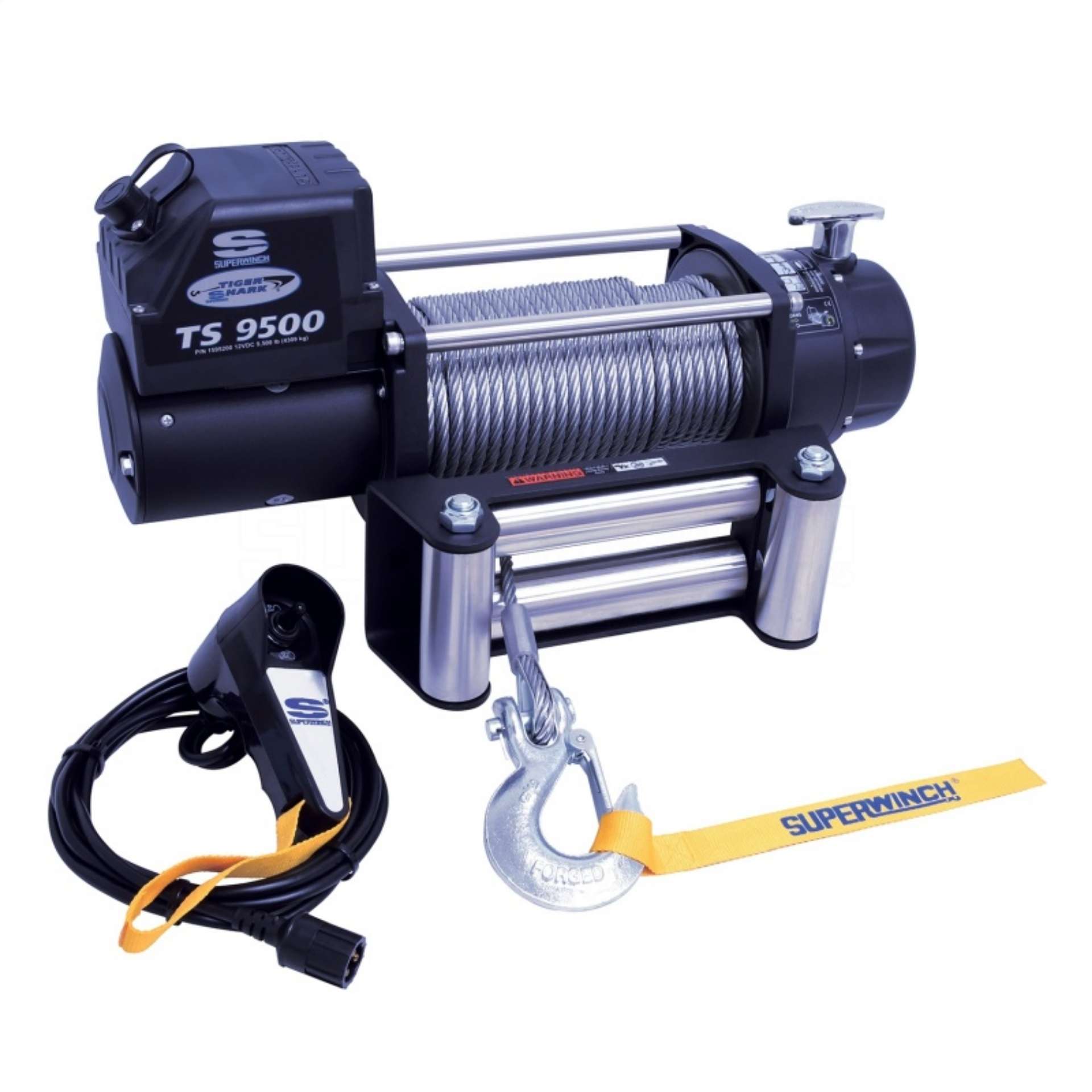 Picture of Superwinch 9500 LBS 12V DC 11-32in x 95ft Steel Rope Tiger Shark 9500 Winch