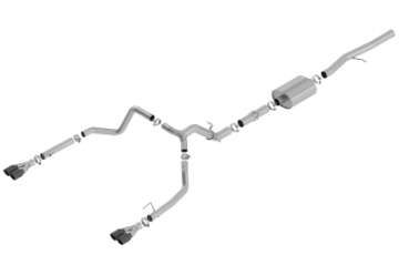 Picture of Borla 19 Chevrolet Silverado-GMC Sierra 1500 6-2L SS ATAK Catback Exhaust - Black Chrome Tips