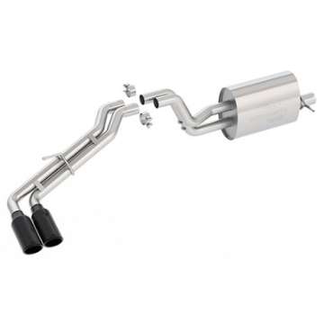 Picture of Ford Racing 2019 Ranger 2-3L Ecoboost Side Exit Cat-Back Exhaust System w- Dual Black Chrome Tips