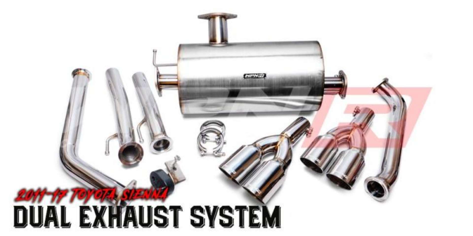 Picture of Weapon R 11-17 Toyota Sienna 3-5L Axle Back Exhaust w-Straight Cut Tips