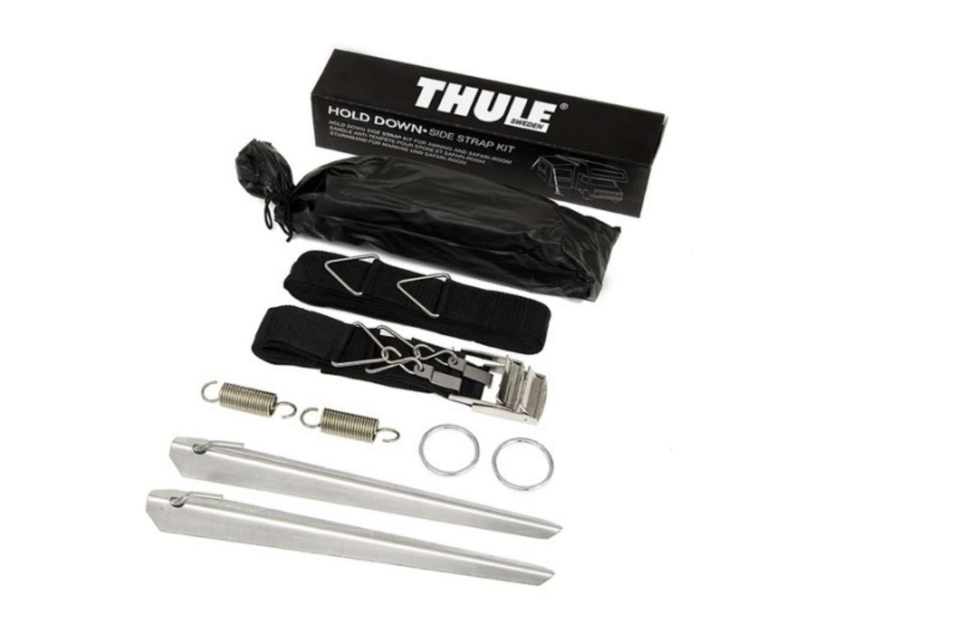 Picture of Thule Hold Down Side Strap Kit for HideAway Awnings Works w-Thule Panels - Black-Silver