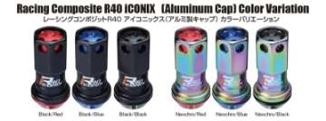 Picture of Project Kics 16+4 Neo Chrome Lock & Lug Nuts R40 Iconix - 14X1-25 Black Cap