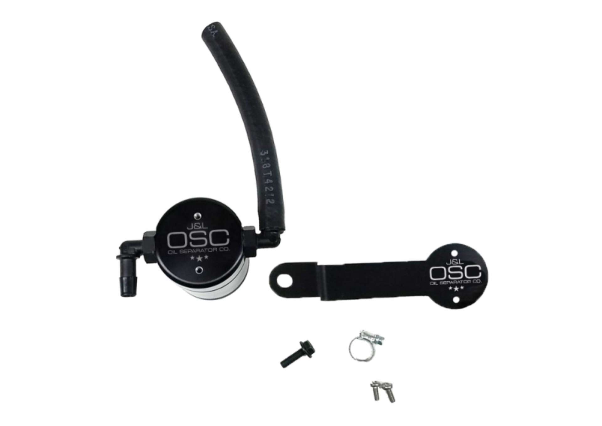 Picture of J&L 17-21 Honda Civic Type R Passenger Side Oil Separator 3-0 - Black Anodized