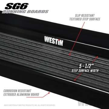 Picture of Westin SG6 Black Aluminum Running Boards 74-25 in