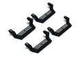 Picture of Rampage 1999-2019 Jeep Rock Rail Short Step Universal 4 Piece Set - Black