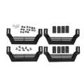 Picture of Rampage 1999-2019 Jeep Rock Rail Short Step Universal 4 Piece Set - Black