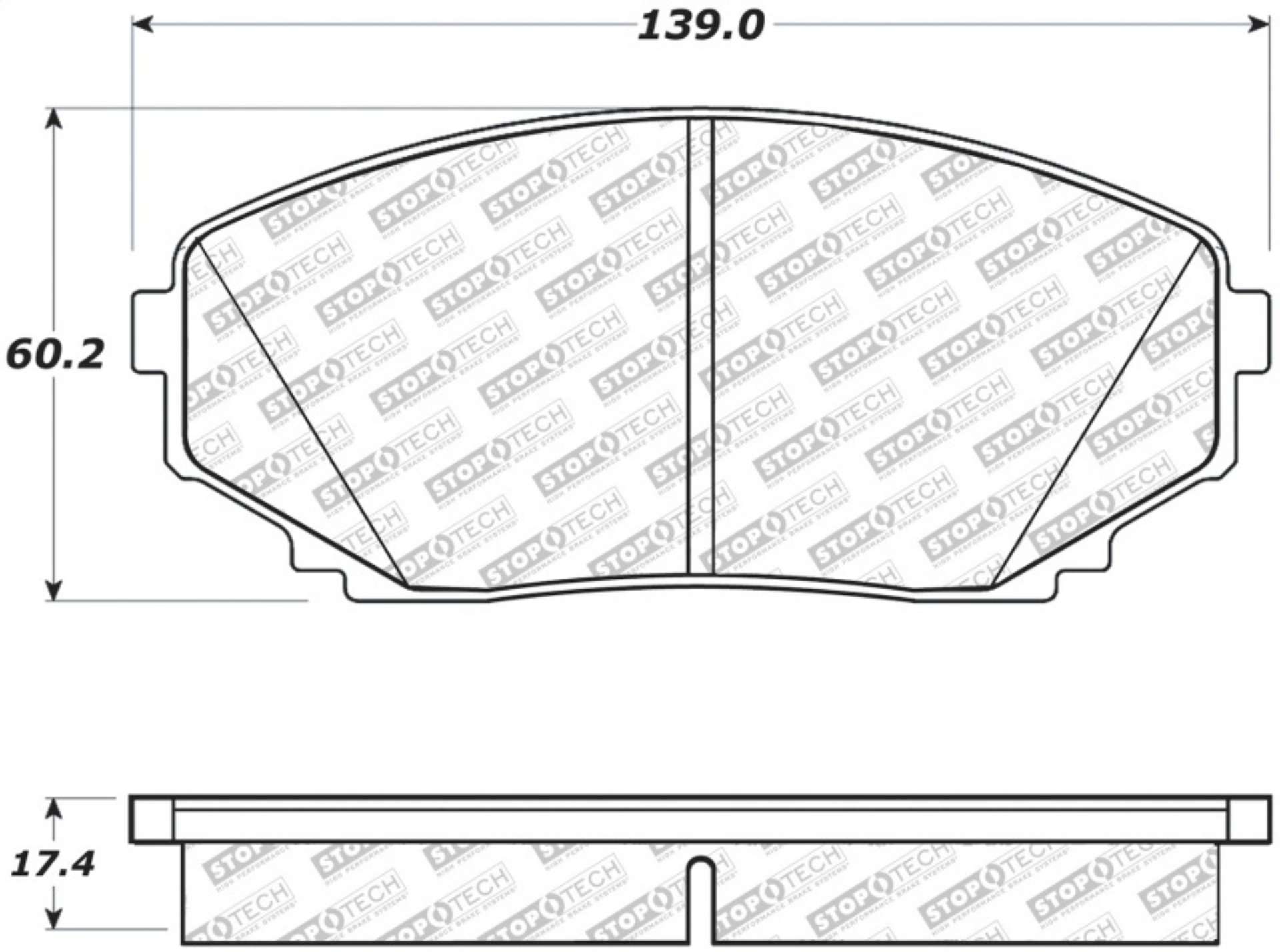 Picture of StopTech 07-18 Mazda CX-5-CX-7-CX-9 Street Brake Pads w-Hardware - Front