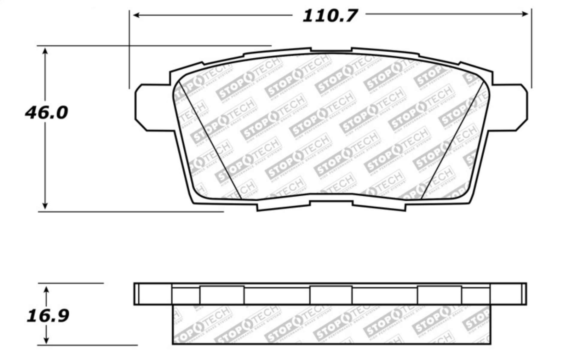 Picture of StopTech 07-15 Mazda CX-5-CX-7-CX-9 Street Brake Pads w-Hardware - Rear