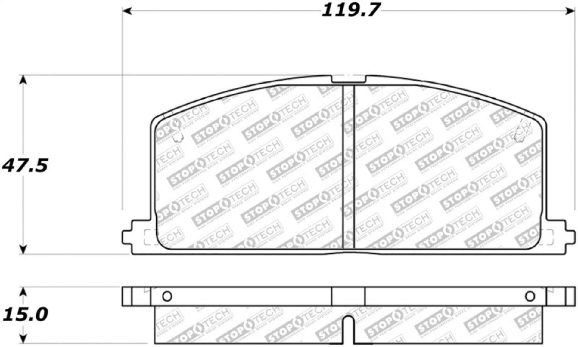 Picture of StopTech 83-86 Toyota Camry - 86-91 Celica - 84-92 Corolla Street Select Brake Pads - Front