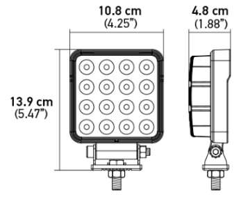 Picture of Hella ValueFit LED Work Lamps 4SQ 2-0 LED MV CR BP