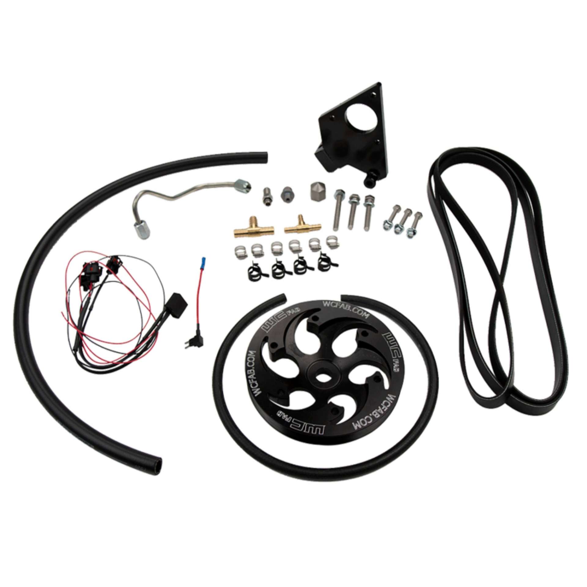 Picture of Wehrli 01-04 Chevrolet 6-6L LB7 Duramax Twin CP3 Kit w-Black Anodized Pulley