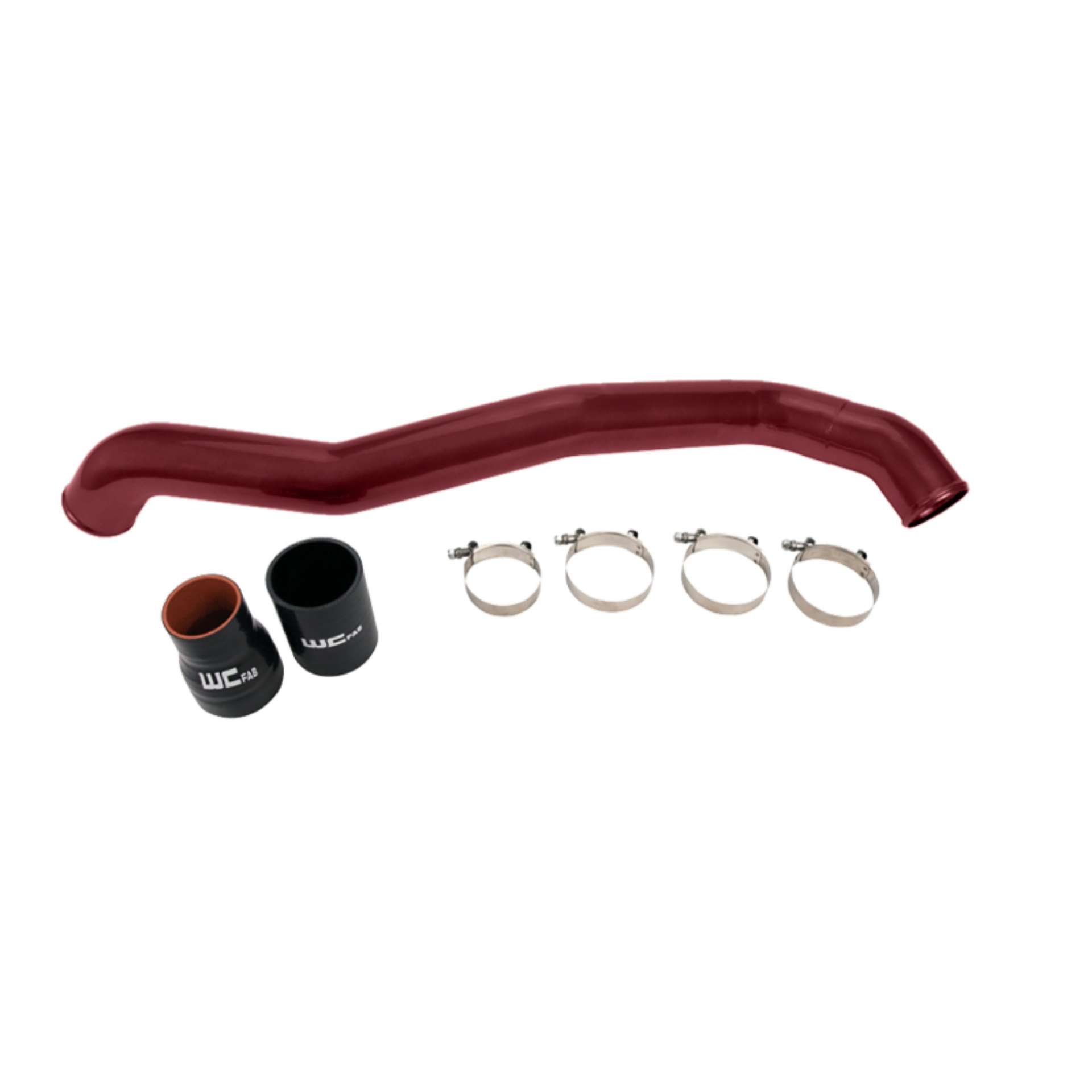 Picture of Wehrli 11-16 Chevrolet 6-6L LML Duramax Driver Side 3in Intercooler Pipe - WCFab Red