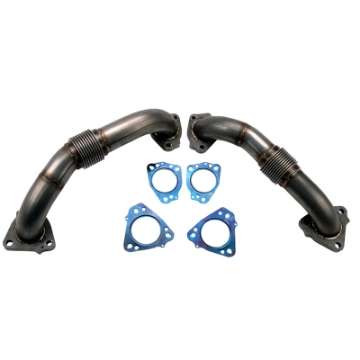 Picture of Wehrli 17-24 Chevrolet 6-6L L5P Duramax 2in Stainless Up Pipe Kit w-Gaskets