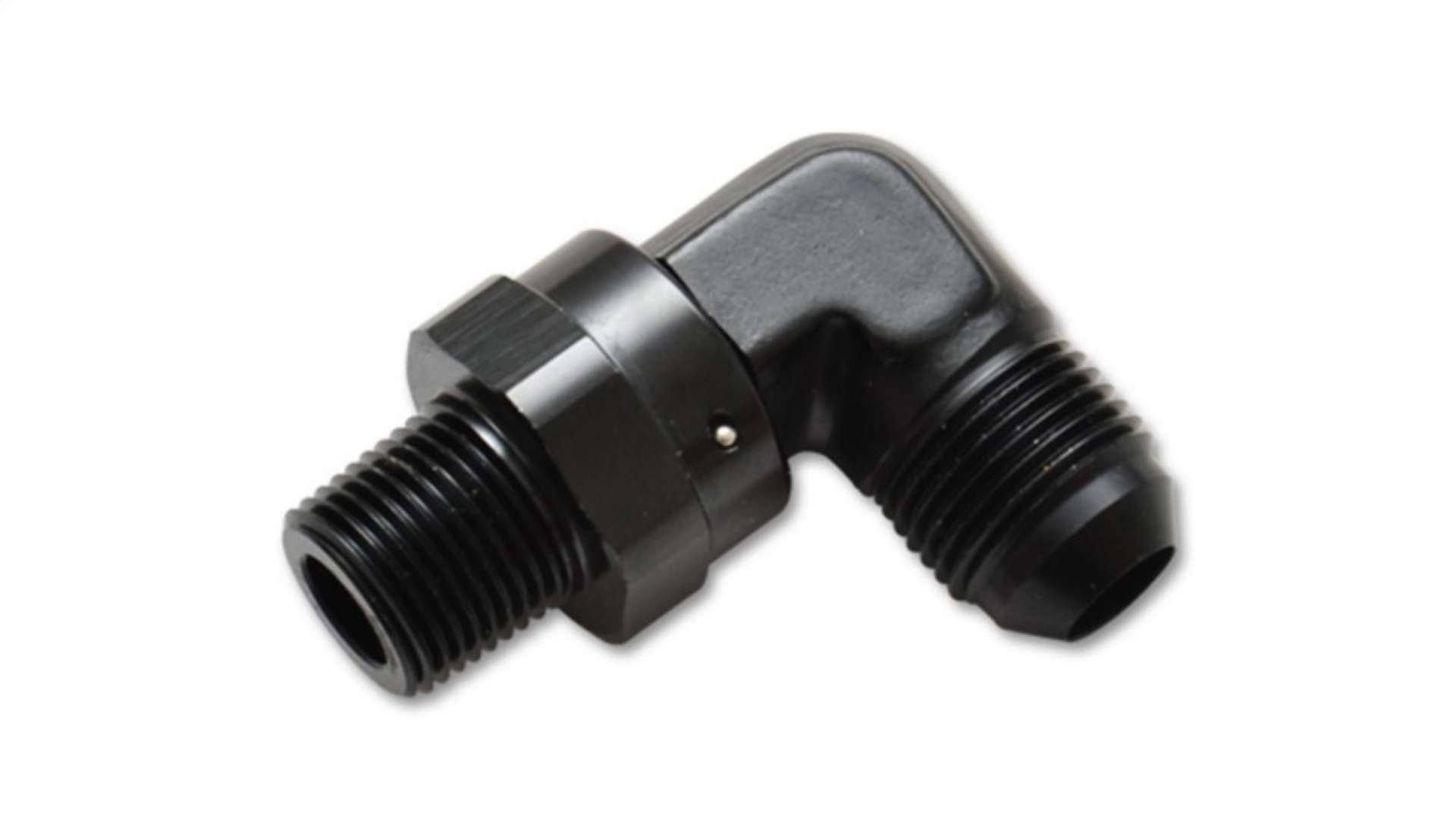 Picture of Vibrant -4AN to 1-4in NPT Male Swivel 90 Degree Adapter Fitting