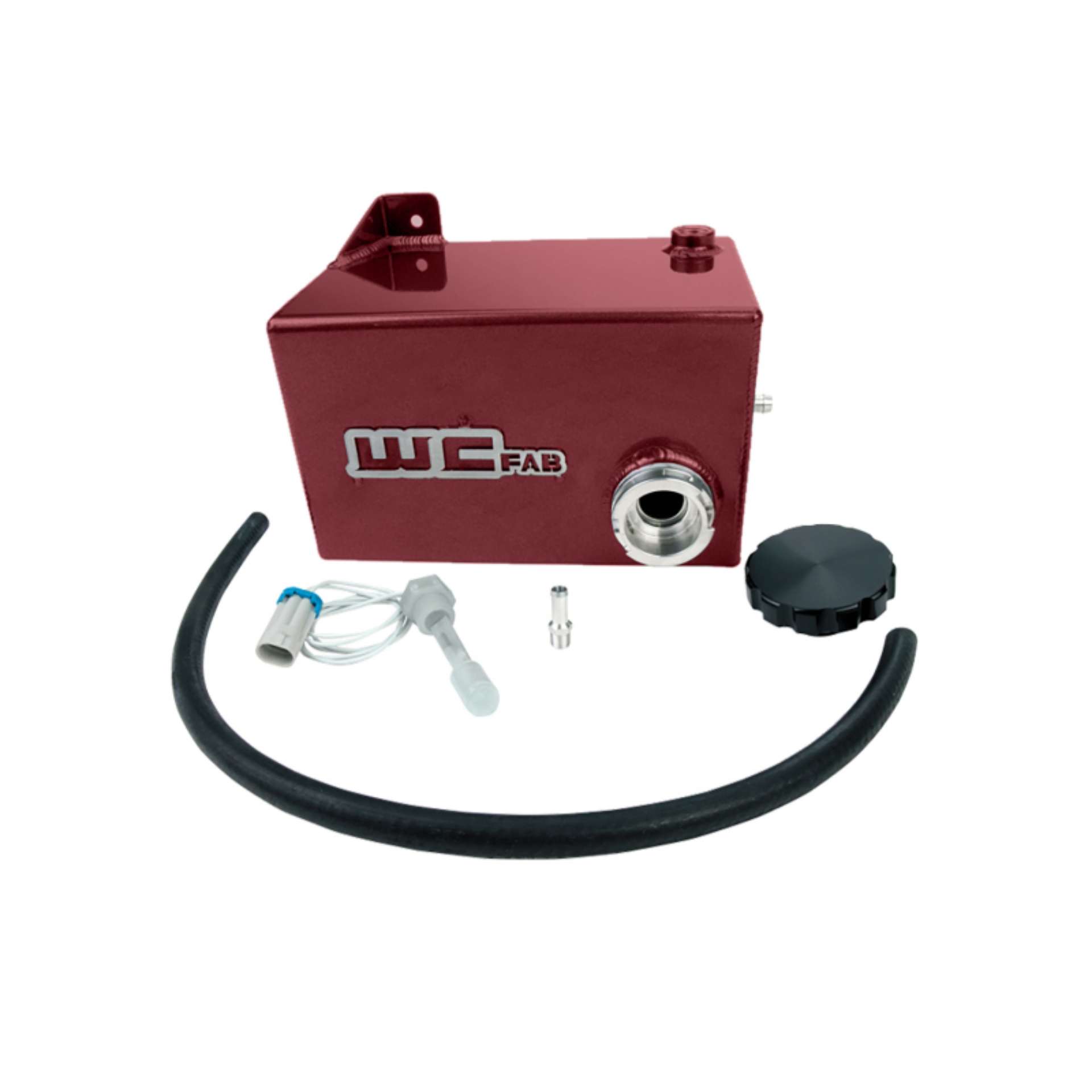 Picture of Wehrli 01-07 Chevrolet 6-6L LB7-LLY-LBZ Duramax OEM Placement Coolant Tank Kit - WCFab Red