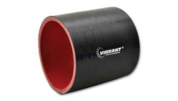 Picture of Vibrant 2-1-8in I-D- x 3in Long Gloss Black 4 Ply Aramid Reinforced Silicone Hose Coupling