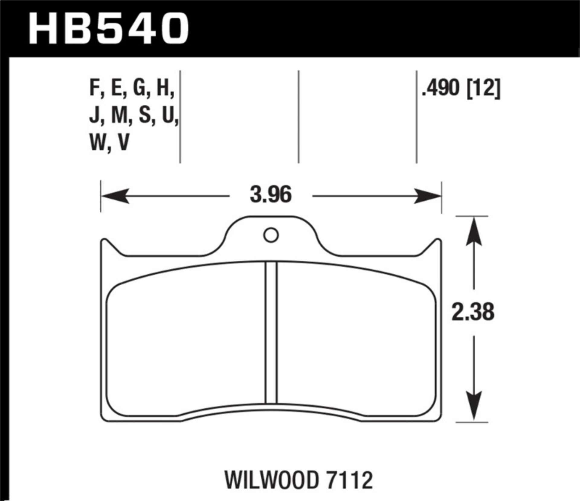 Picture of Hawk Wilwood HPS 5-0 Brake Pads