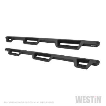 Picture of Westin-HDX 09-18 Dodge-Ram 1500 Crew Cab 5-5ft Bed Drop Wheel to Wheel Nerf Step Bars - Txt Black