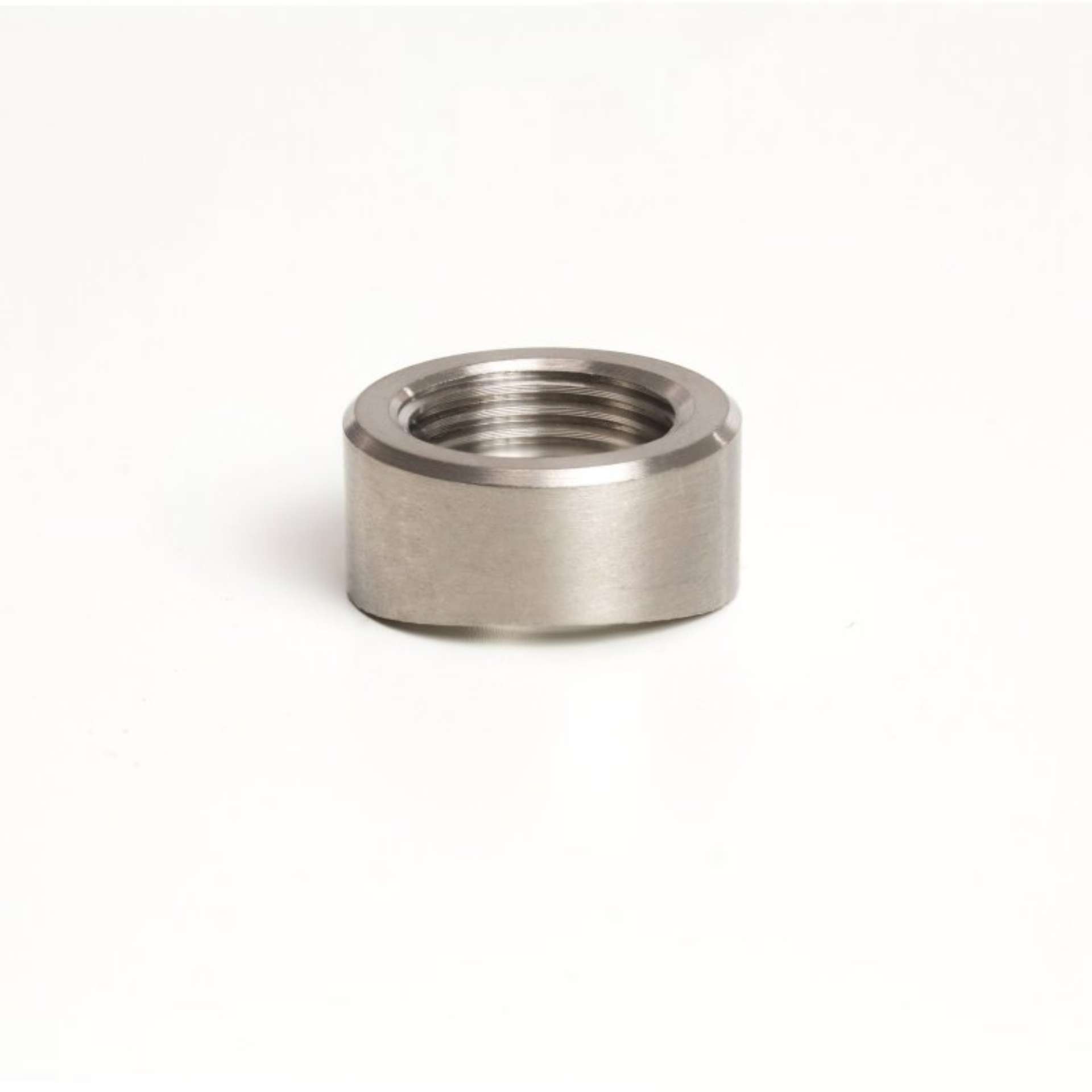 Picture of Ticon Industries Titanium O2 Sensor Bung 2-75in to 5in Tubing M18x1-5 - Coped End