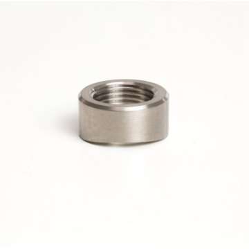 Picture of Ticon Industries Titanium O2 Sensor Bung 1-75in to 2-5in Tubing M18x1-5 - Coped End